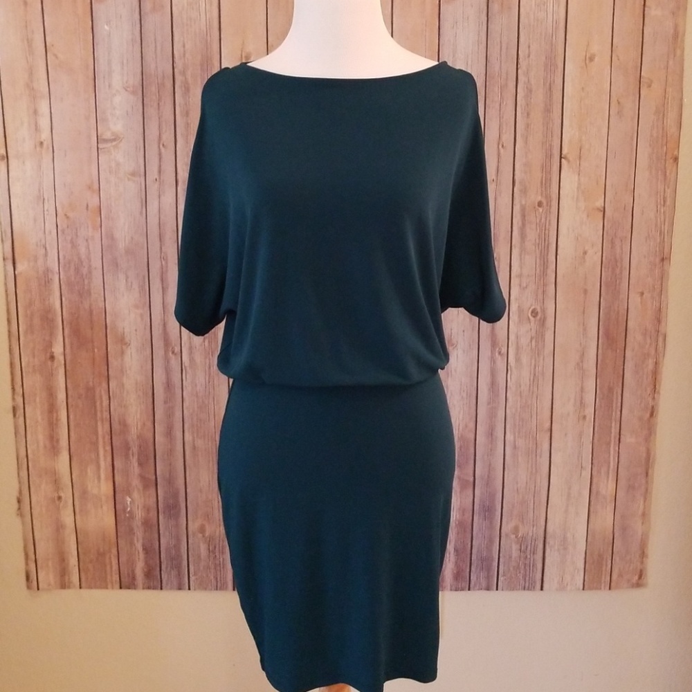 Emerald green spandex dress